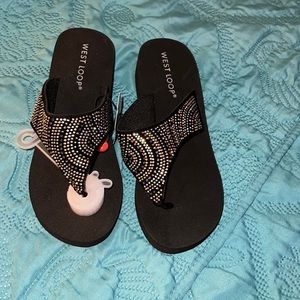 Blingy flip flops